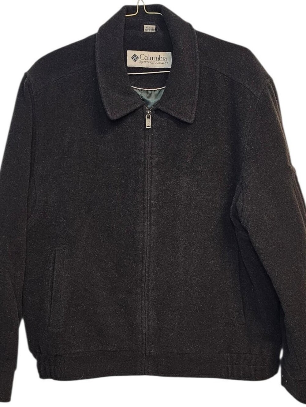 Columbia Men's Black Full-Zip Wool-Blend Sweater Jacket